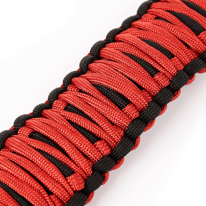 Jeep Wrangler JKU Grab Handles - A-Pillar - Rugged Ridge - Paracord - Red - `07-`18
